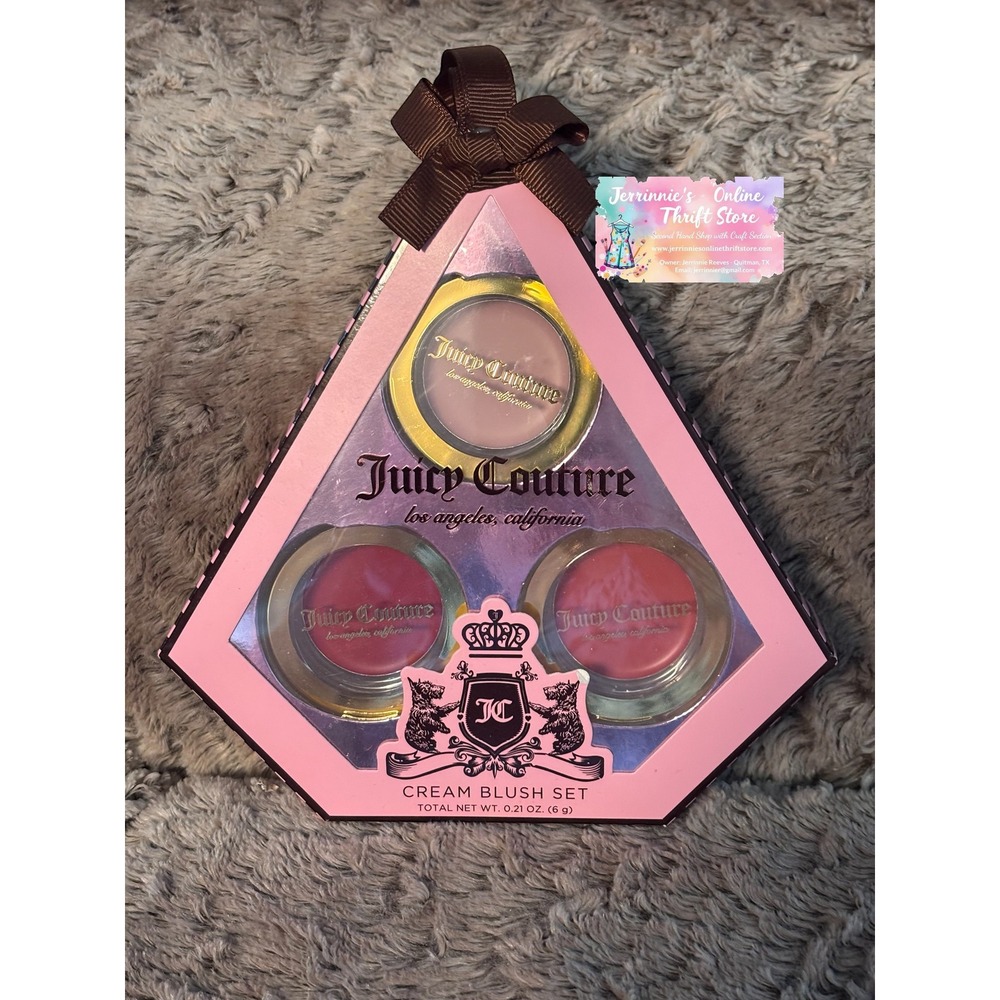 Juicy Couture Cream Blush Set‎ 3 Piece Spiced Sweet Wild Pink Gift Box New